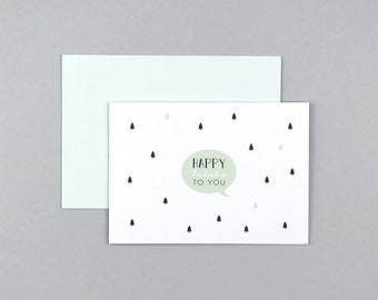 Christmas Card, Merry Christmas, Merry Christmas, Christmas Tree, Greeting Card with Envelope // Folding Card Titus