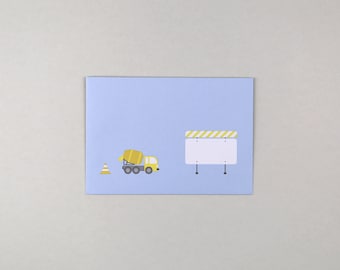 Envelope C6, colored envelopes, self-adhesive, construction site // Envelope Bob