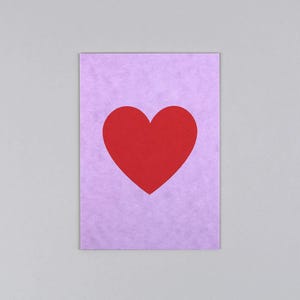 Postkarte, Holzschliffpappe, Liebe, Muttertag, Geburtstag, Freundschaft, Herz // Postkarte Helene
