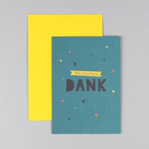 Dankeskarte, Danke, Grußkarte mit Umschlag // Klappkarte Dante