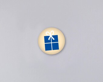 Magnet, Geschenk, Gift , rund, Button // Magnet Mini Geschenk