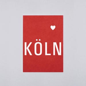 Postkarte, Holzschliffpappe, City, Lieblingsstadt // Postkarte Udo Köln