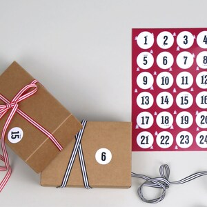 24 stickers for advent calendars, DIY, advent numbers, stickers // advent stickers Balthasar image 2