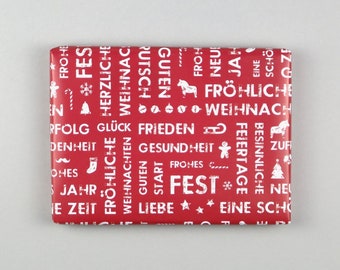 Gift wrap, sheet, 50 x 70 cm, cool, used look, mixed fonts // Gift wrap sheet - Steven
