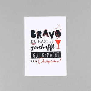 Postkarte, Glückwunsch, Gratulation, Bravo, Neon // Postkarte Bruno