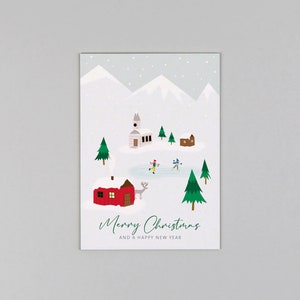 Postkarte, Holzschliffpappe, Weihnachtskarte, Merry Christmas, Driving home for Christmas // Postkarte Holzschliff Chris Merry