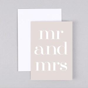 Hochzeitskarte, Glückwunschkarte, Mr&Mrs, Grußkarte mit Umschlag // Klappkarte Sally