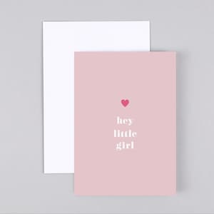 Geburtskarte, Glückwunschkarte, Herz, Grußkarte mit Umschlag // Klappkarte Tessa Pink
