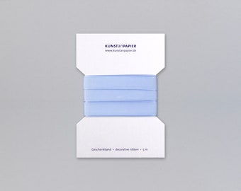 Geschenkband - Ripsband 5m - Pastellblau // 16mm, Verpacken, Geschenk, Dekoration, Schleifenband, Hellblau