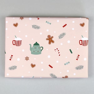 Carta da regalo, foglio, 50 x 70 cm, Natale, Dolce Natale, pan di zenzero, cacao, caldo, dolce // Carta da regalo - Olaf Lebkuchen