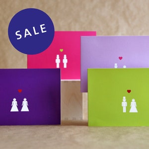 Hochzeitskarte - Mary // A6 Klappkarte, Grußkarte, Glückwunsch zur  Hochzeit, Liebe für alle, Brautpaar, Piktogramm, Umschlag, Piktogramme
