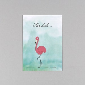 Postkarte, Grußkarte, Flamingo, Für Dich // Postkarte Fiona