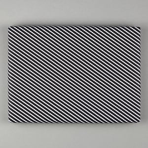 Carta da regalo, foglio, 50 x 70 cm, strisce, bianco e nero, moderno // Foglio di carta da regalo - Quinn