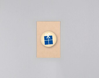 Postkarte, Holzschliffpappe, Magnet, Weihnachten, Gift // Mini Set Magnet mit Postkarte Vivi Geschenk