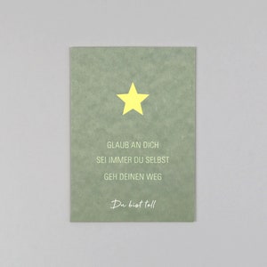 Postkarte, Holzschliffpappe, Komplimente, Affirmation, Toll // Postkarte Tim Stern