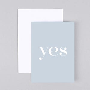 Hochzeitskarte, Glückwunschkarte, Yes, Grußkarte mit Umschlag // Klappkarte Sally