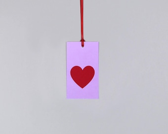 Étiquettes cadeaux, anniversaire, amour, cœur // Étiquettes cadeaux - Hélène