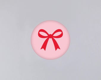 Magnet, gift, bow, ribbon, round, button // Magnetic bow