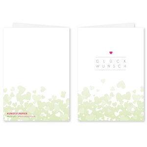 Hochzeitskarte, Glückwunsch, Herzen, Grußkarte mit Umschlag // Klappkarte Mia Bild 3