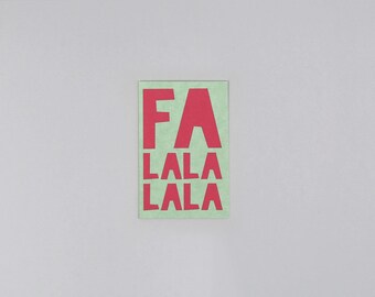 Mini Postkarte, Holzschliffpappe, Weihnachten, Christmas // Minikarte Holzschliff Fred Falala