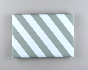 Wrapping paper, sheet, 50 x 70 cm, stripes, sage, mint, striped // Wrapping paper sheet Cloe Sage