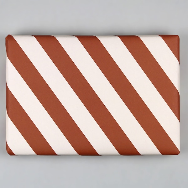 Wrapping paper, sheet, 50 x 70 cm, stripes, red striped // Wrapping paper sheet Cloe