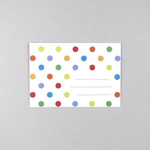 Briefumschlag C6, Farbige Umschläge, selbstklebend, Punkte, dots // Briefumschlag Hugo