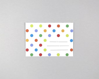 Envelope C6, colored envelopes, self-adhesive, dots, dots // Envelope Hugo