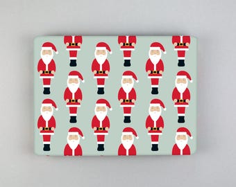Gift wrap, sheet, 50 x 70 cm, Christmas, Santa Claus, Saint Nicholas // Gift wrap sheet - Walter Santa Claus Green