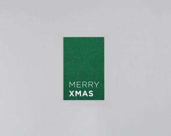 Mini Postkarte, Holzschliffpappe, Merry XMas // Minikarte Holzschliff Peace Merry XMas