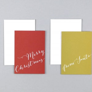 Biglietto di Natale A7, Buon Natale, Buon Natale, calligrafia, biglietto di auguri con busta // biglietto pieghevole Amy