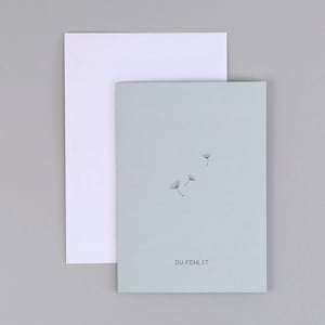 Trauerkarte, Kondolenzkarte, Beileidskarte mit Umschlag // Klappkarte Nora Blume