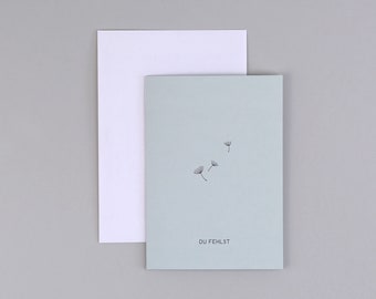 Mourning card, condolence card, condolence card with envelope // Folding card Nora Blume