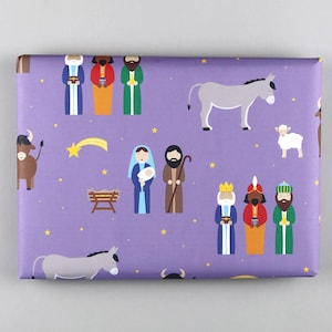 Gift wrapping paper, sheet, 50 x 70 cm, Christmas, Christmas story // Gift wrapping paper sheet Joseph
