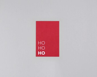 Mini Postkarte, Holzschliffpappe, Weihnachten, Nikolaus // Minikarte Holzschliff Peace Ho Ho Ho