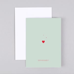 Hochzeitskarte, Glückwunschkarte, Herz, Grußkarte mit Umschlag // Klappkarte Clara Hochzeit