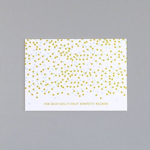 Postkarte zum Geburtstag, Happy Birthday, Glückwunsch, Konfetti // Postkarte Konrad Mint