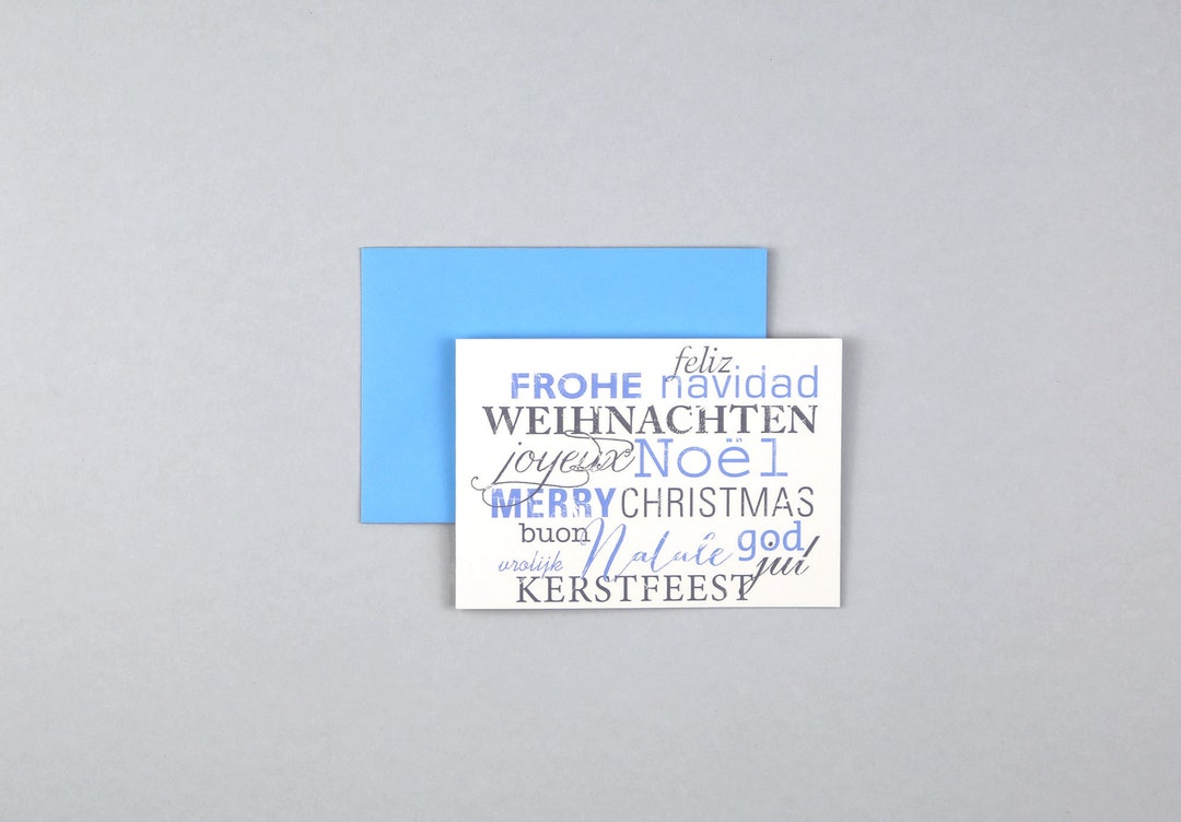 Carte de Noël A7, Joyeux Noël, Joyeux Noël, International, Carte de