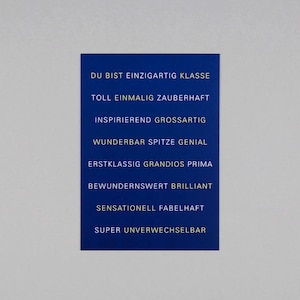 Postkarte, Spruch, Du bist toll // Postkarte Till