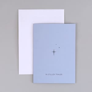 Trauerkarte, Kondolenzkarte, Beileidskarte mit Umschlag // Klappkarte Nora Stern