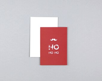 Christmas Card A7, Merry Christmas, Merry Christmas, Hohoho, Greeting Card with Envelope // Folding Card Steven