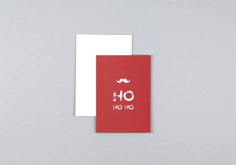 Christmas Card A7, Merry Christmas, Merry Christmas, Hohoho, Greeting Card with Envelope // Folding Card Steven image 1