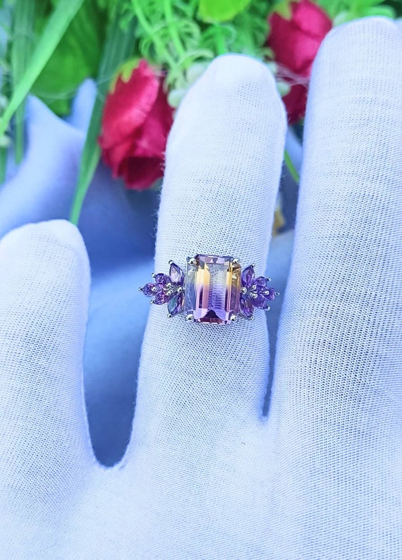 Ametrine and shop diamond ring