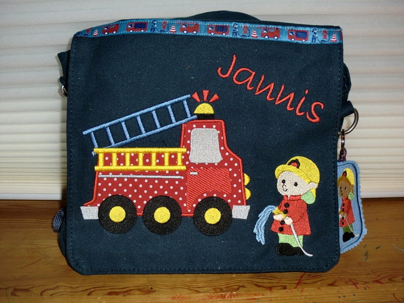 Kindergartentasche & Kinderrucksack Feuerwehr, Feuerwehrauto Bild 4