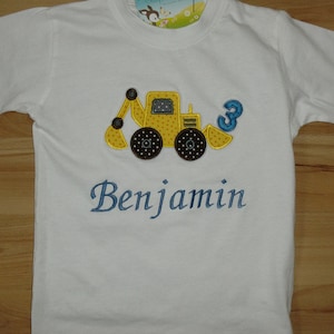 Geburtstagsshirt Bagger Bild 1