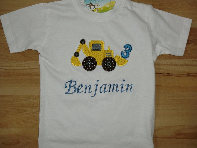 Geburtstagsshirt Bagger Bild 1