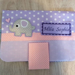 Diaper bag, elephant Eli pink lilac stars