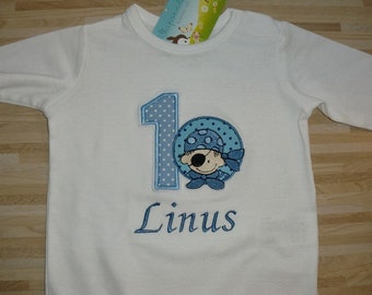 Birthday Shirt pirate, Babyshirt with name & number