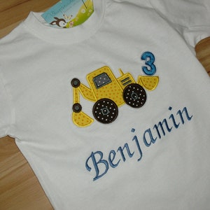 Geburtstagsshirt Bagger Bild 2