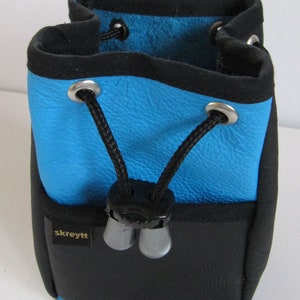 Leather lining bag, caribic blue image 3